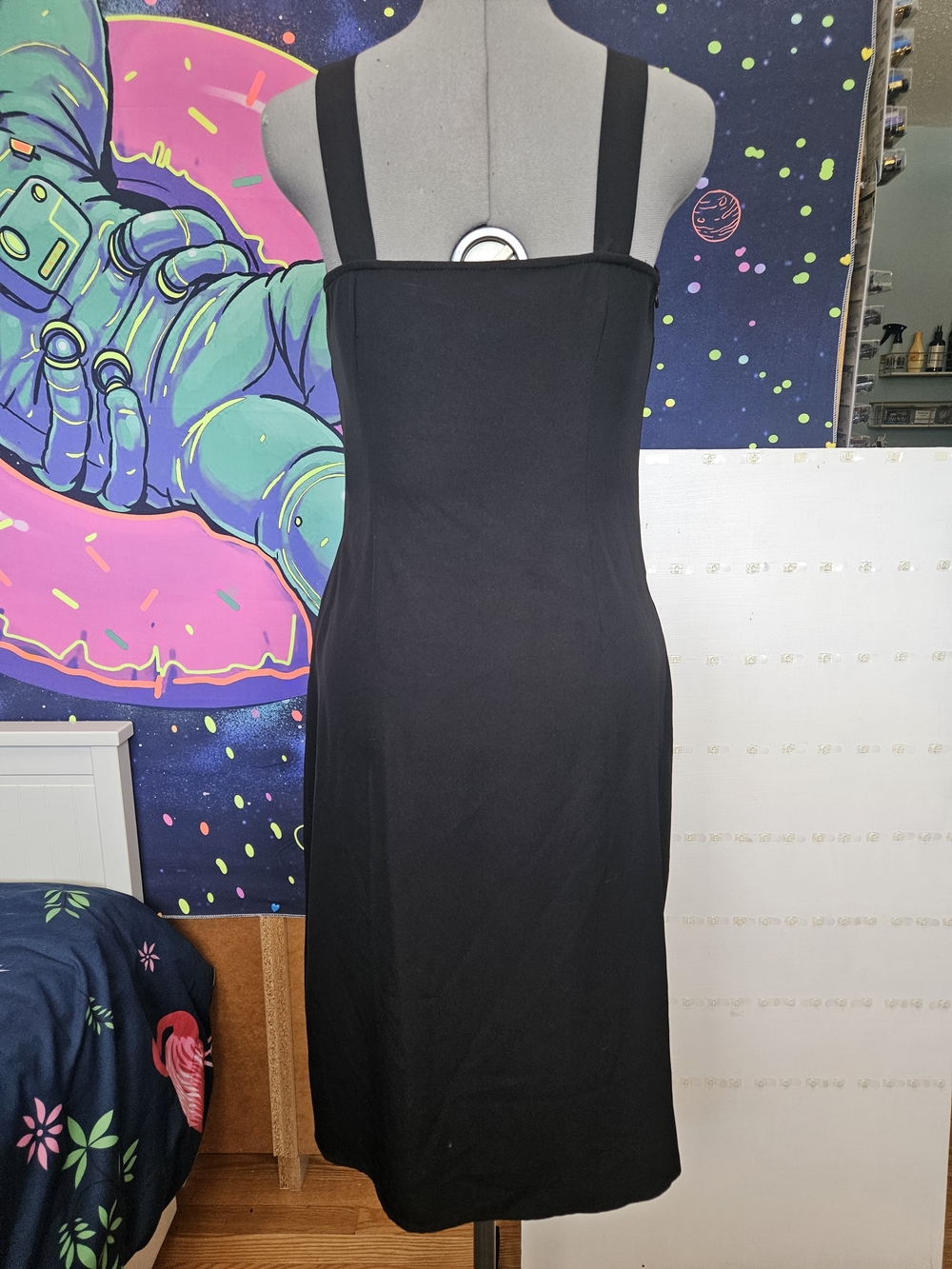 Black Women's Two-piece Wrap Dress with Cropped Blazer - Picture 6 of 8